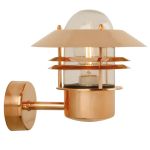 Nordlux Blokhus Applique Murale Cuivre et Verre Cuivre | IP54 - Convient pour E27