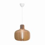 Nordlux Hazo 43 Suspension Luminaire Bois Brun | Convient pour 1x E27