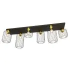 Emibig Plafonnier Barn Acier Noir | Convient pour 6x E27 - Max 15W