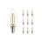 Voordeelpak 10x Noxion Lucent LED Filament Kaars 2.5W 827 B35 E14 Helder | Zeer Warm Wit - Vervangt 25W